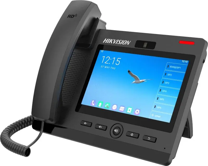 هاتف SIP DS-KP9301-HE1 من Hikvision – شاشة 7 بوصة، 112 مفتاح DSS، كاميرا مدمجة 1080P، دعم PoE